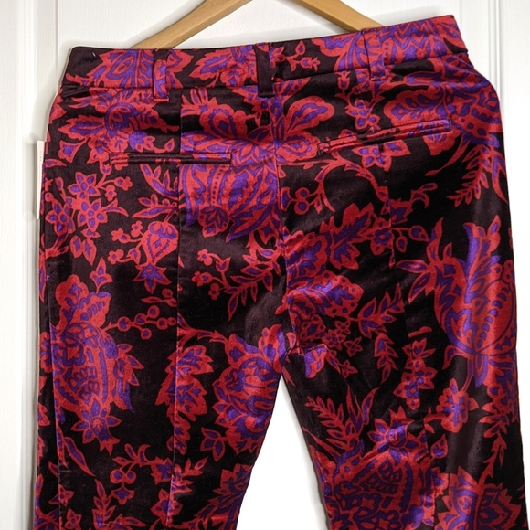 ✨HostPick✨ Anthropologie - The Essential Women Printed Velvet Slim Trous… - Picture 4 of 12